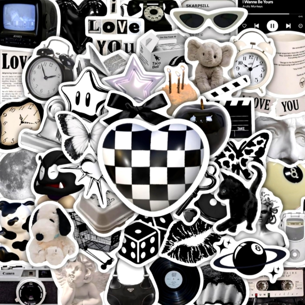 10 Stickers🖤🤍